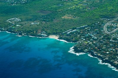 Magic White Sands Beach aerial shot
