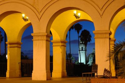 Balboa Park at night
