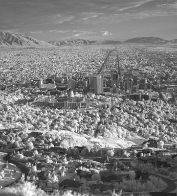 SLC from Ensign Peak, infrared
