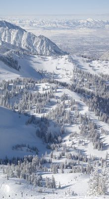 Salt Lake City from the top of Hidden Peak
