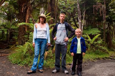 Rain forest in volcano area
