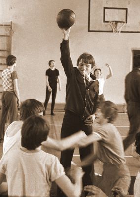 School basketball. Hundred of years ago...
